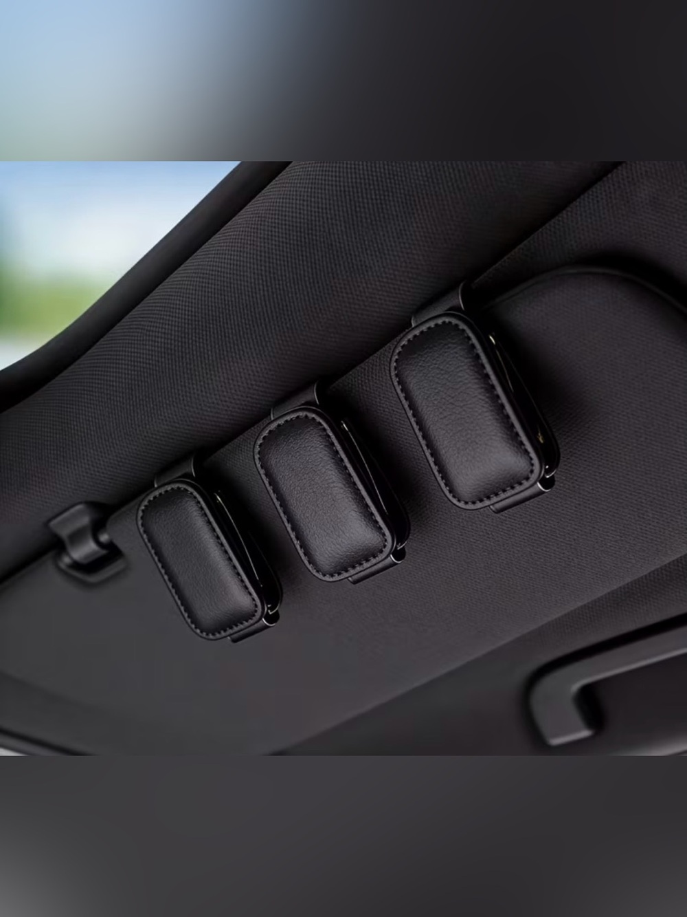 Leather Sunglasses Clip - Picture 3 of 6